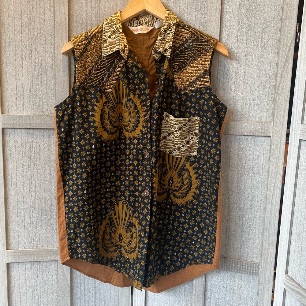 Vintage Paul Ropp Beaded Sleeveless Blouse